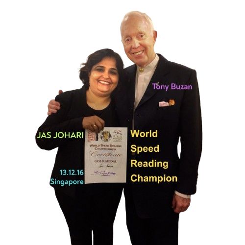 World Speed Reading Champion Jas Johari with Tony Buzan